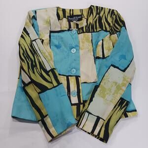 Russell Kemp Petite RN#97485 Women's Multicolor Blazer Jacket Size 2P